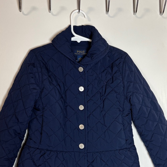 Polo Ralph Lauren Kids Navy Blue Quilted Preppy Puffer Jacket Size 6 - Picture 5 of 14